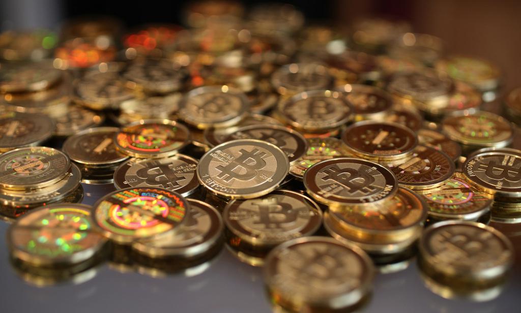 Représentation abstraite de Bitcoin.