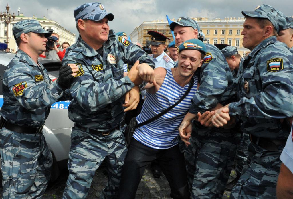 Police save a gay