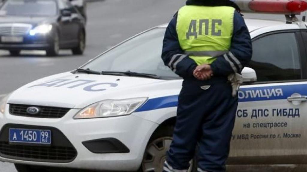 Traffic police on the road