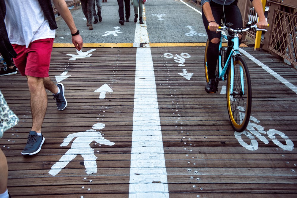 Balade à vélo dans la ville
