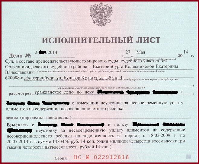 alimony writ