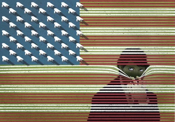 police state concept and signs