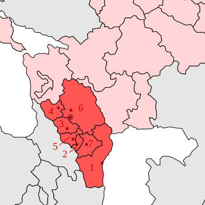 The composition of the federal districts of Russia