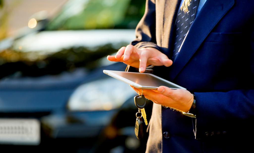 car and tablet