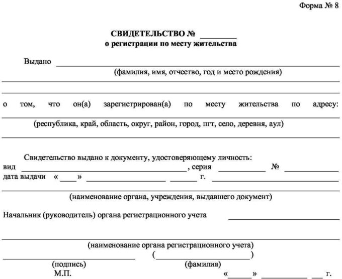 Certificate of residence