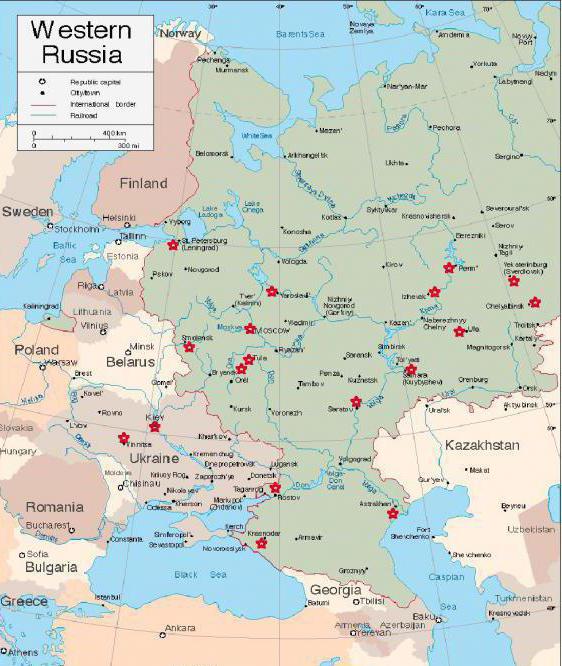 What countries does Russia border with?