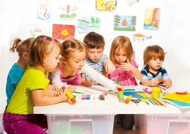 At what age do they take to kindergarten for a full day?