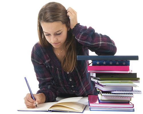 girl studying in two universities