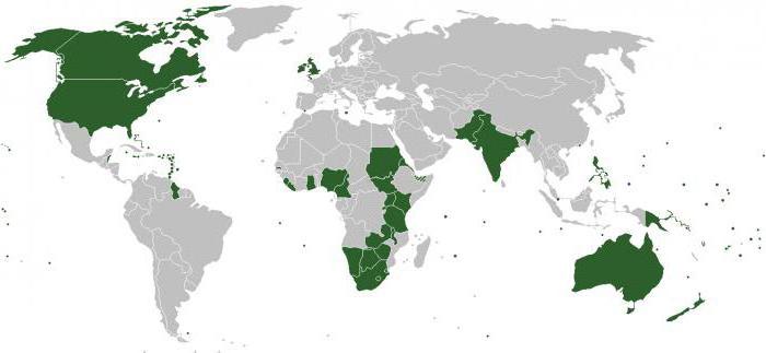 pays dans lesquels l'anglais est officiel