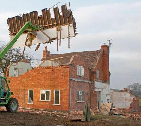 Démolition d'une maison privée