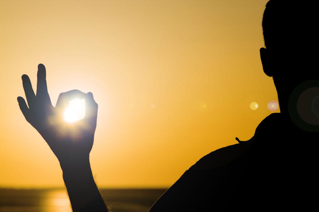 man and sun