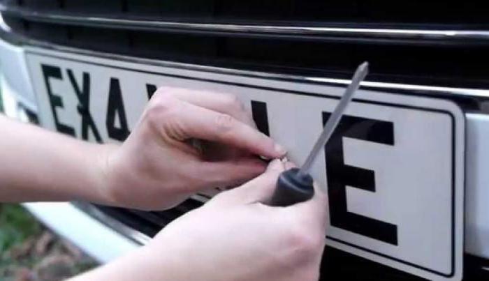 bien pour conduire sans numéro arrière