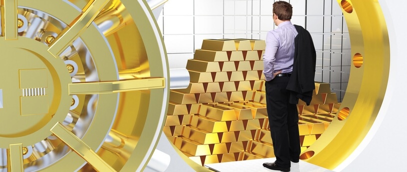 Gold bars in a jar