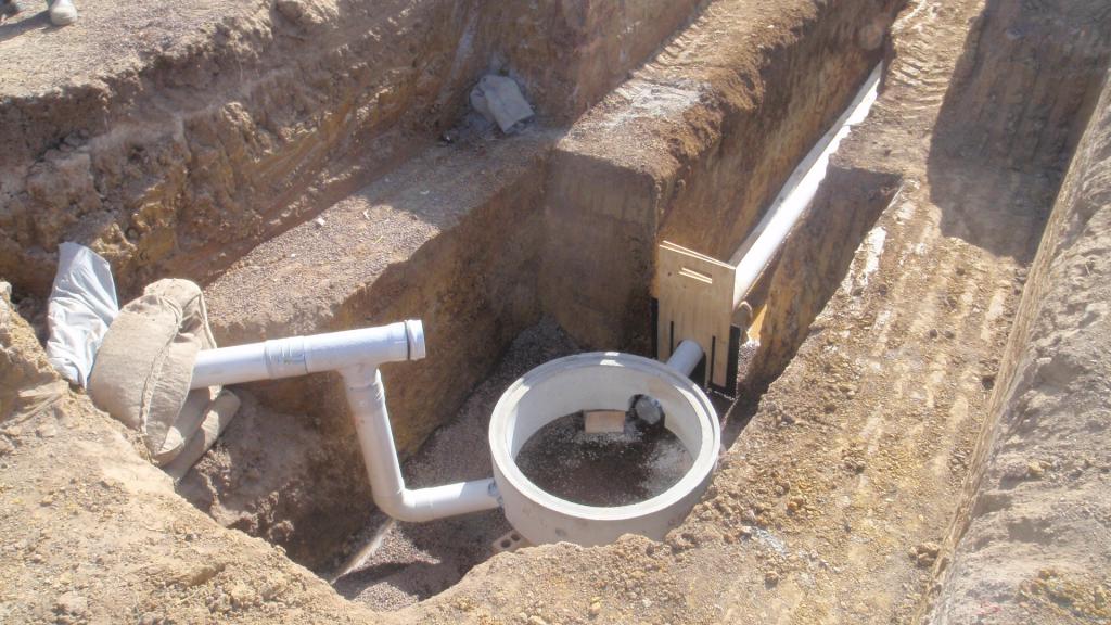Initial stage of sewer construction