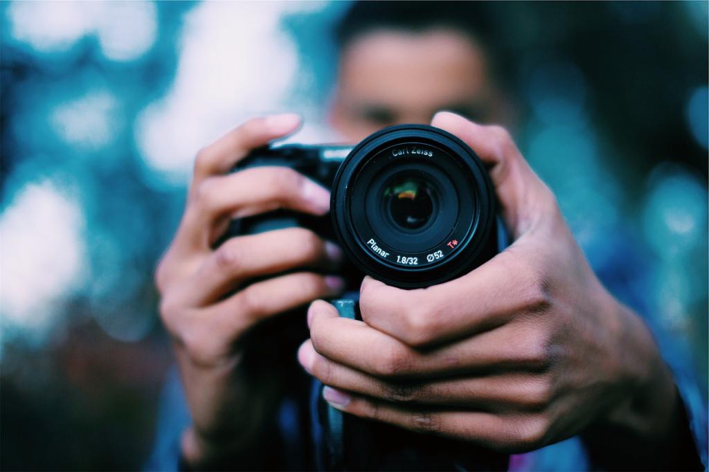 Taking a photo in a public place