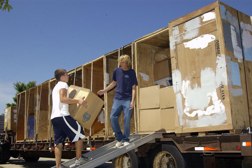 Chargement des wagons