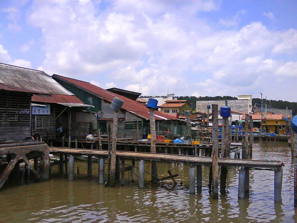 Village de pêcheurs en Asie