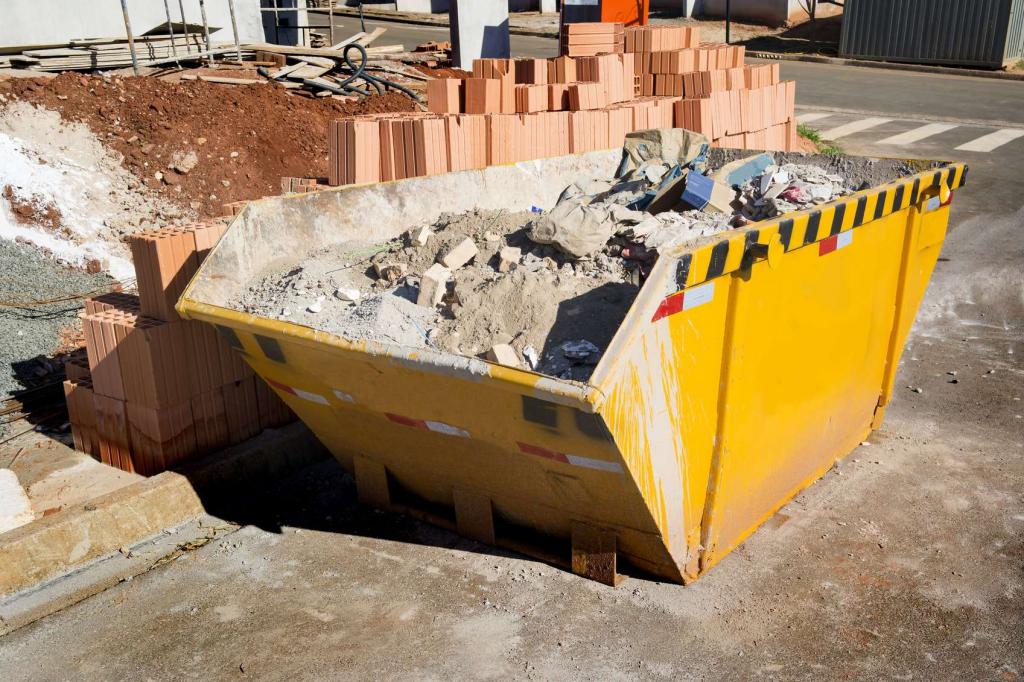 conteneur de déchets de construction