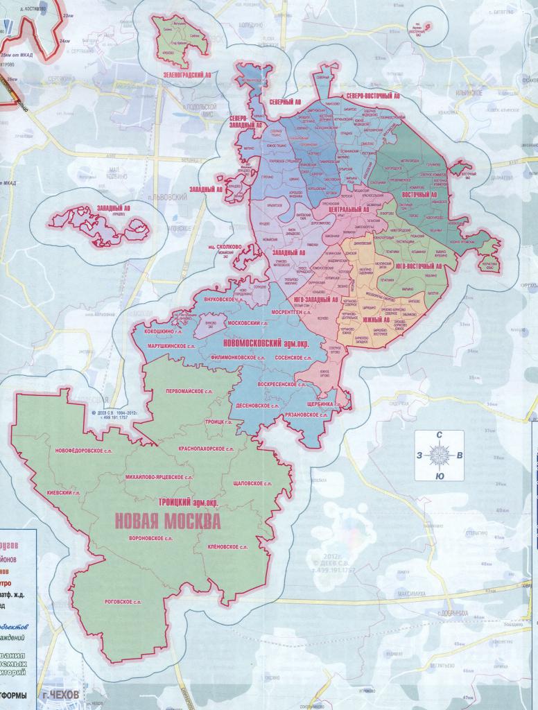 New Moscow map