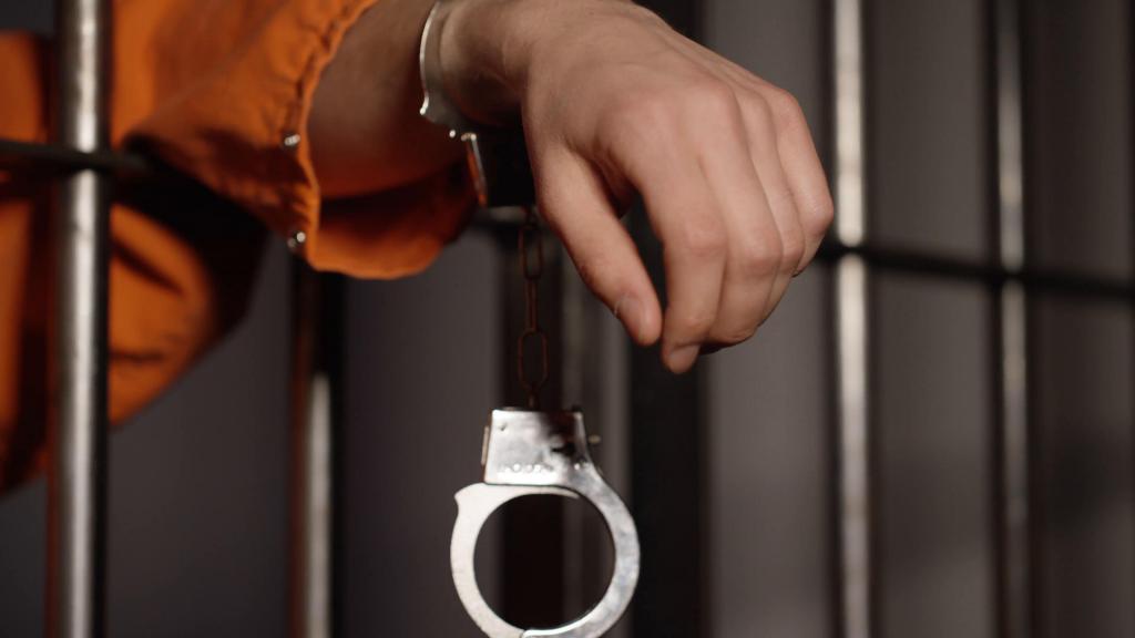 Handcuffed man