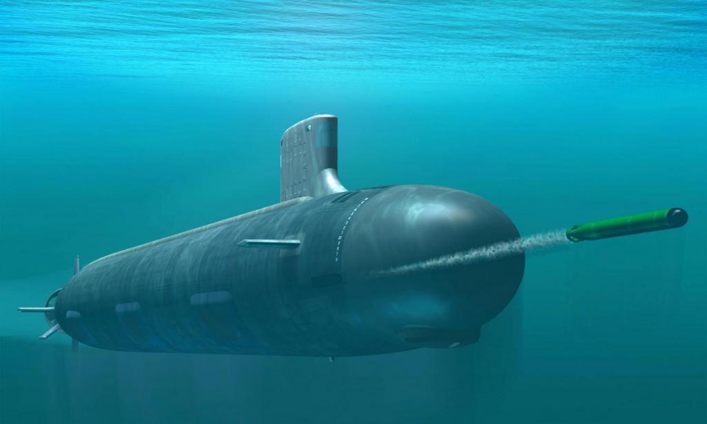 Launching a torpedo from a submarine