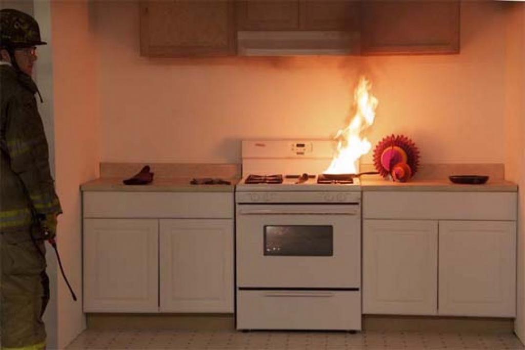 Fireman near the fire
