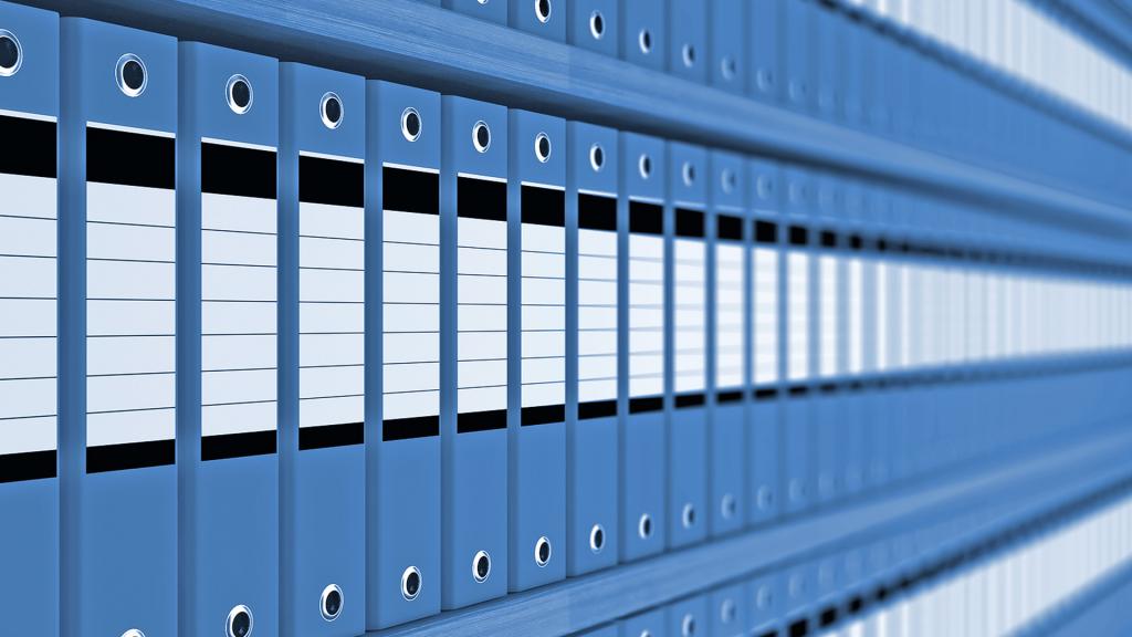 blue folders